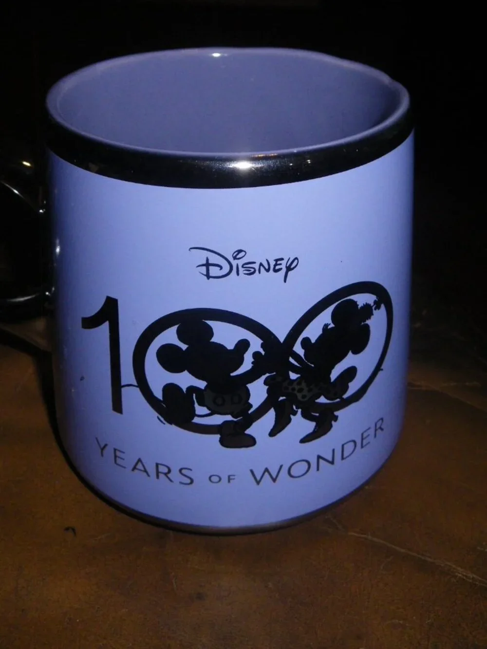Disney 100 Years of Wonder Large Coffee Tea Mug Mickey Minnie Bling! Bling!